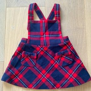 Janie and Jack Christmas perfect skirt overall